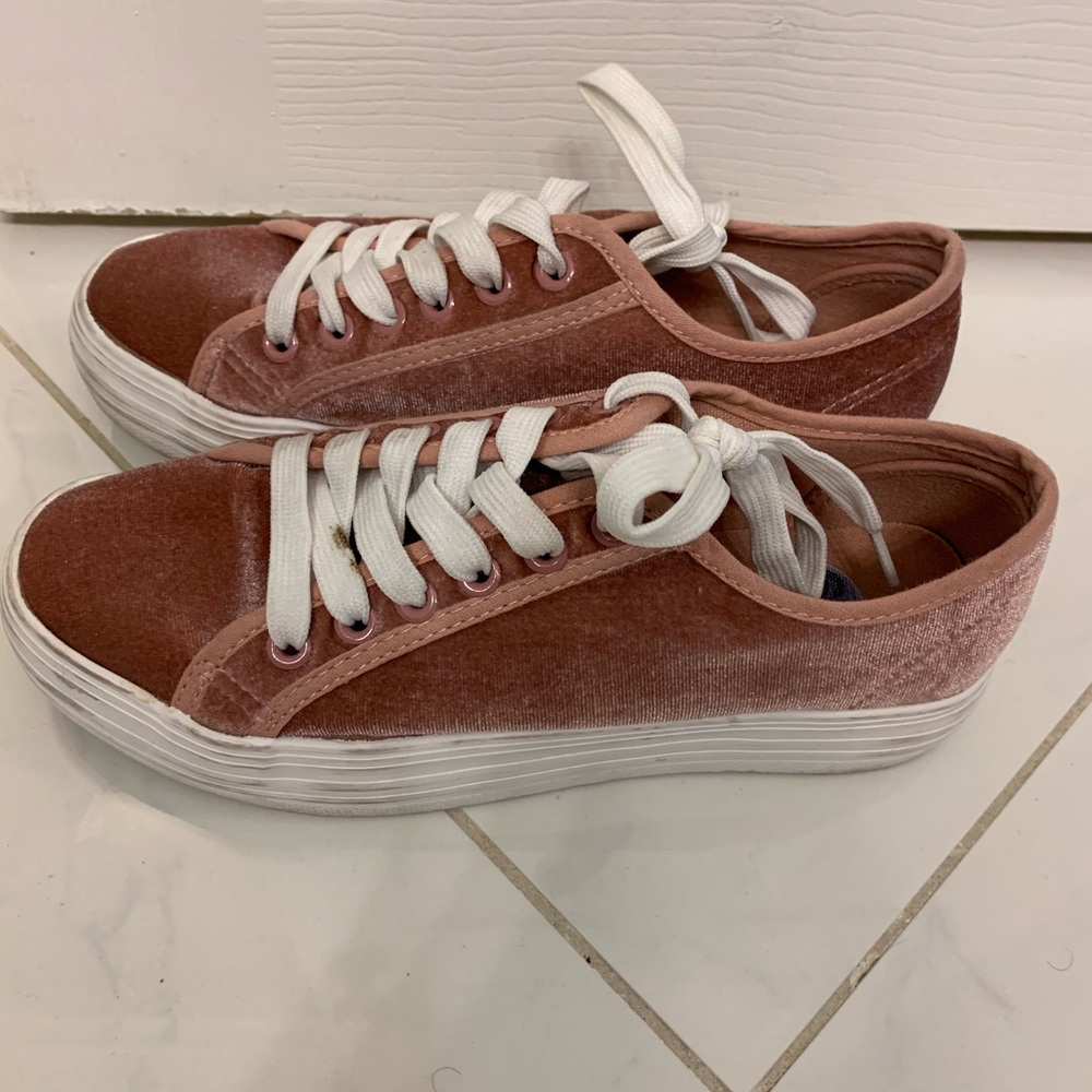 Pink Velvet Sneakers